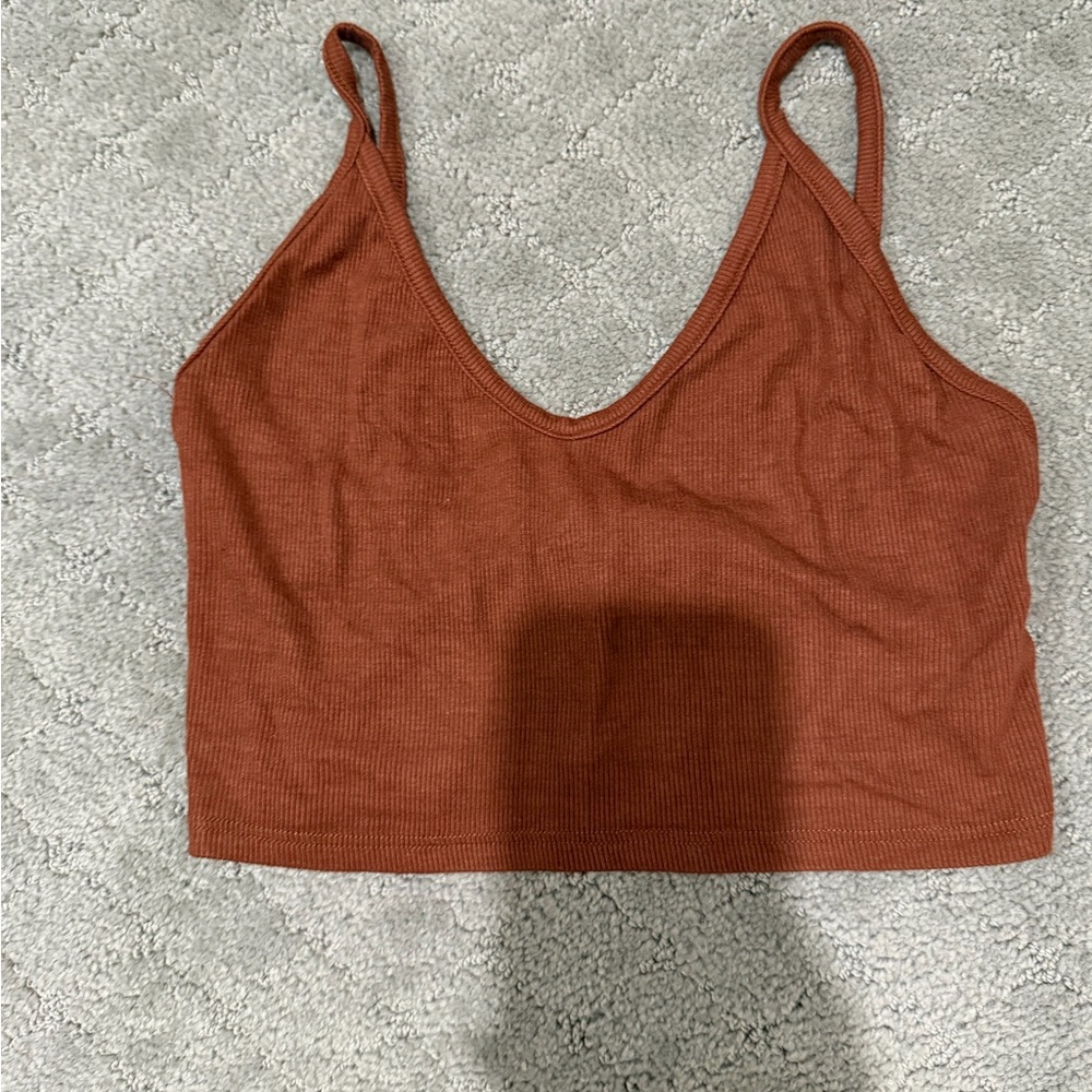 Joah Brown Rust Crop Top
